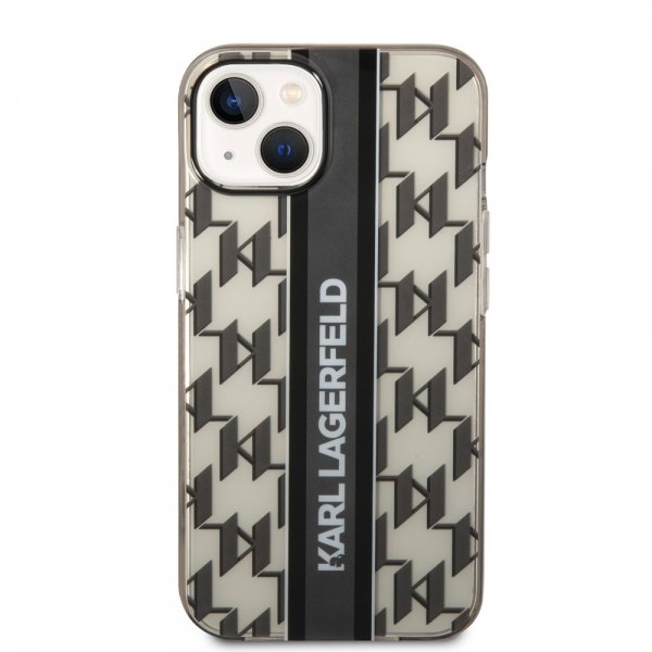 Karl Lagerfeld iPhone 14 Plus Skal Monogram Vertical Stripe Svart