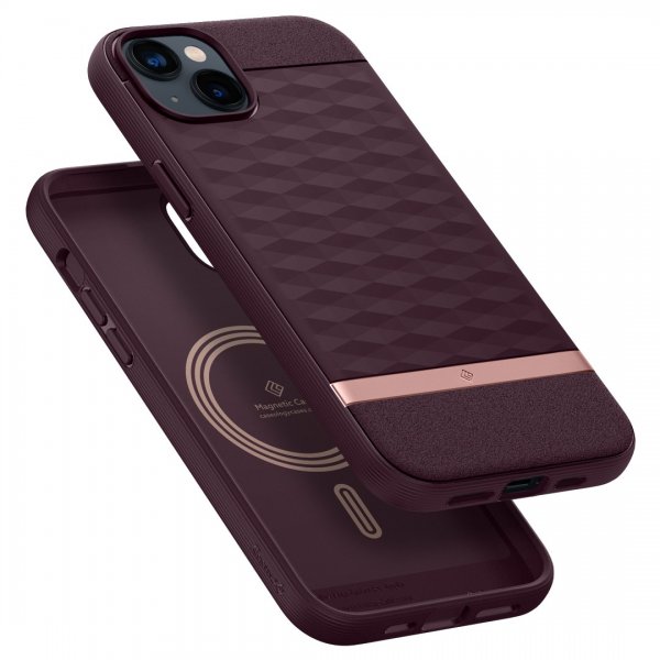 Caseology iPhone 14 Plus Skal Parallax Mag Burgundy Bean