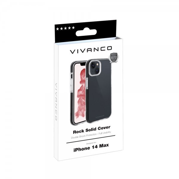 Vivanco iPhone 14 Plus Skal Rock Solid Svart Klar
