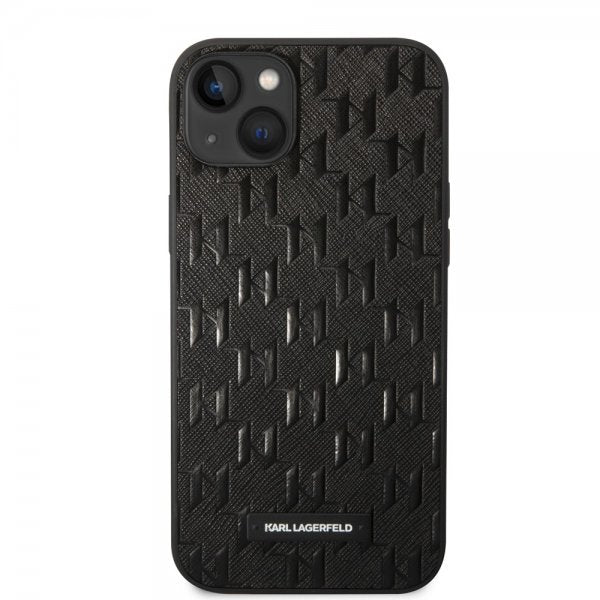Karl Lagerfeld iPhone 14 Plus Skal Saffiano Monogram Svart