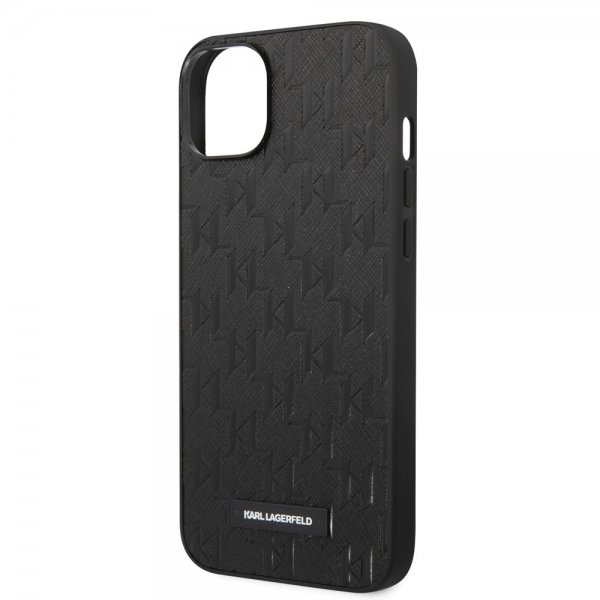 Karl Lagerfeld iPhone 14 Plus Skal Saffiano Monogram Svart