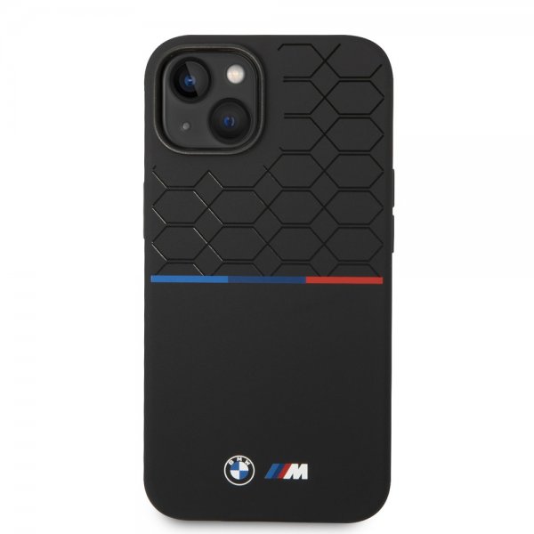BMW iPhone 14 Plus Skal Tricolor Line & Logo Svart