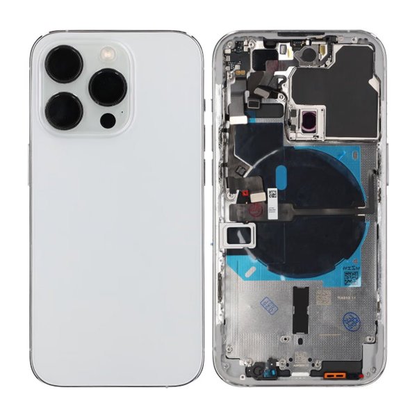 iPhone 14 Pro Baksida med Komplett Ram OEM - Vit