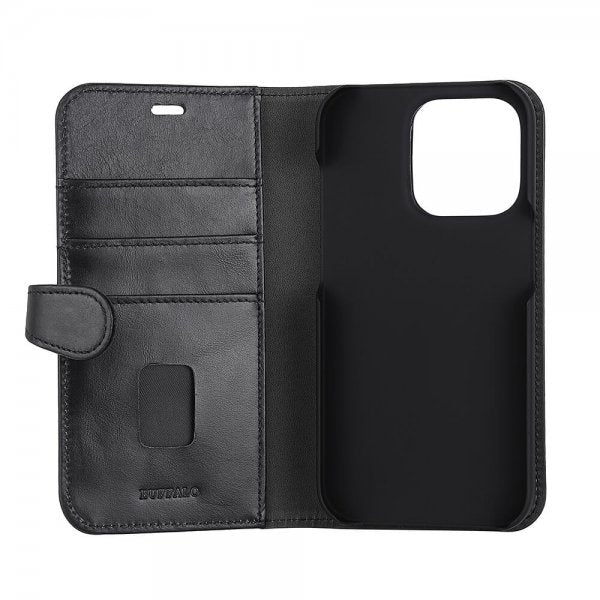 Buffalo iPhone 14 Pro Fodral 2-in-1 Detachable Wallet Svart