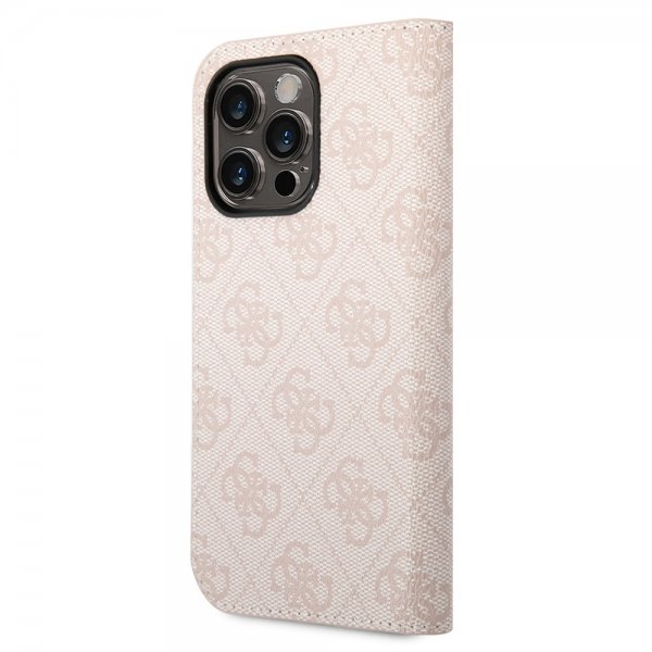 Guess iPhone 14 Pro Fodral 4G Logo Rosa