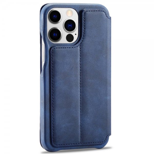Lc.Imeeke iPhone 14 Pro Fodral Flip Blå