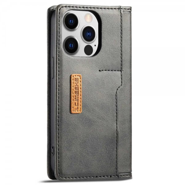 Lc.Imeeke iPhone 14 Pro Fodral Kortfack Utsida Svart