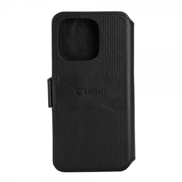 Krusell iPhone 14 Pro Fodral Leather PhoneWallet Svart