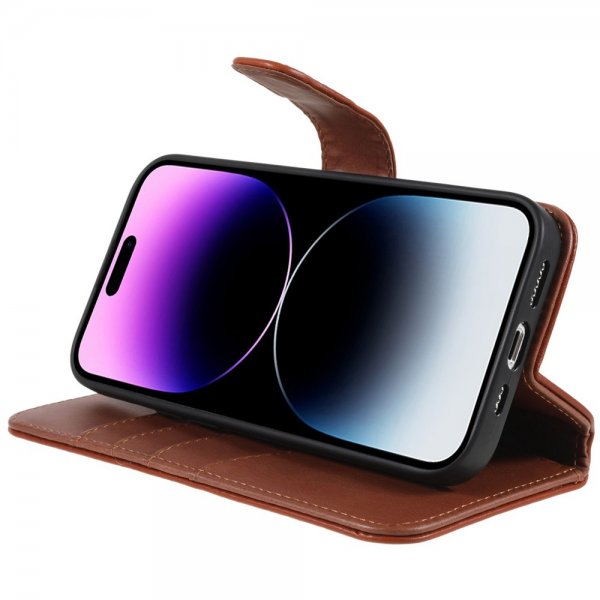 Nordic Covers iPhone 14 Pro Fodral MagLeather Maple Brown
