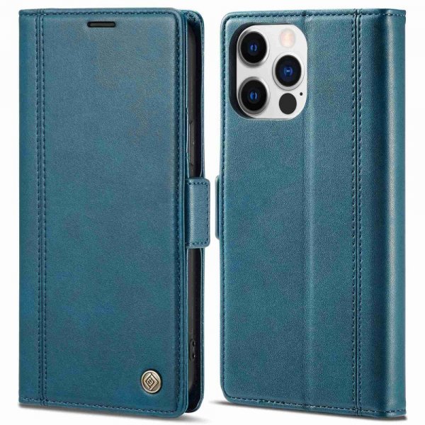 Lc.Imeeke iPhone 14 Pro Fodral med Kortfack Blå