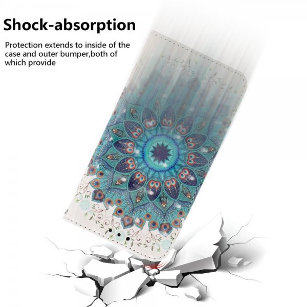 iPhone 14 Pro Fodral Motiv Blå Mandala
