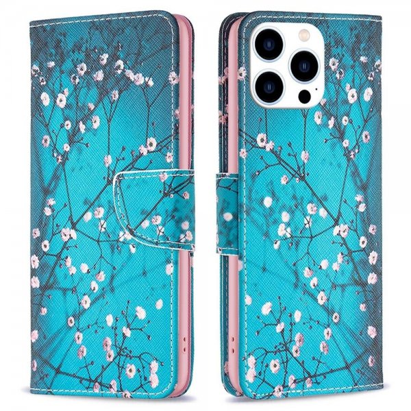 iPhone 14 Pro Fodral Motiv Plommonblomster