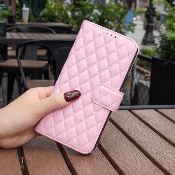 iPhone 14 Pro Fodral Rombmönster Rosa