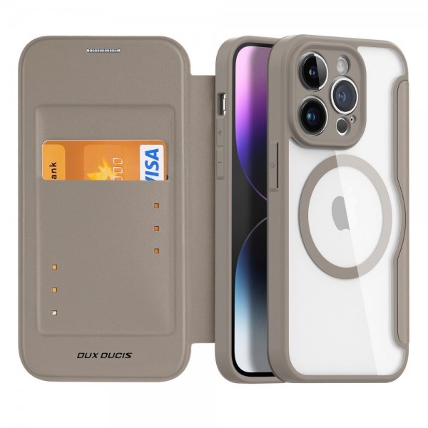 Dux Ducis iPhone 14 Pro Fodral Skin X Pro Series MagSafe Khaki