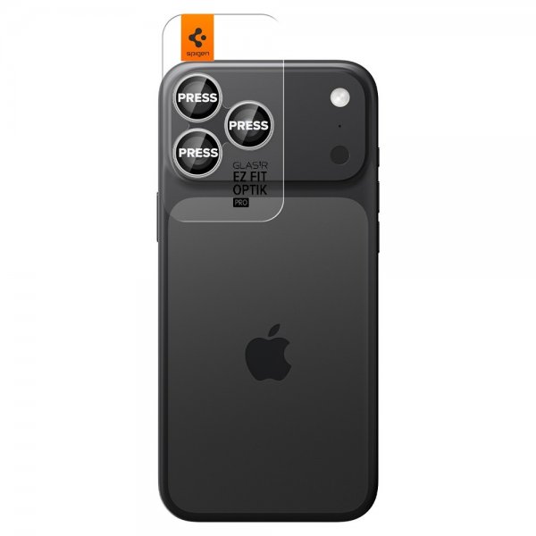 Spigen iPhone 14/15/16/17 Pro & Pro Max Kameraskydd GLAS.tR EZ Fit Optik Pro 2-pack Silver