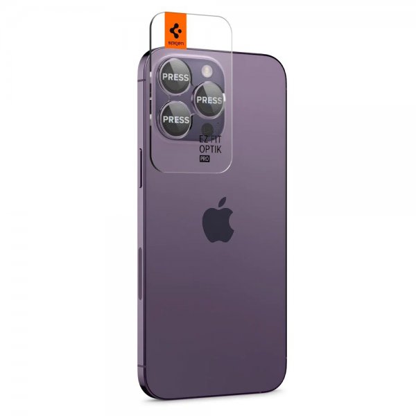 Spigen iPhone 14 Pro/iPhone 14 Pro Max Kameraskydd GLAS.tR EZ Fit Optik Pro Deep Purple 2-pack