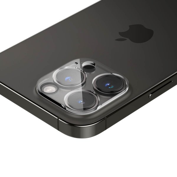 Spigen iPhone 14 Pro/14 Pro Max/15 Pro/15 Pro Max/16 Pro/16 Pro Max Kameraskydd Glas.tR Optik 2-pack Crystal Clear