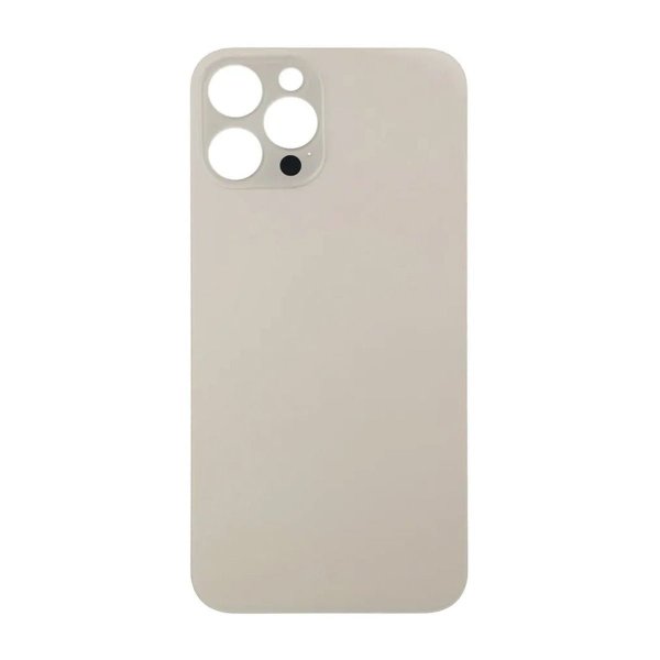 iPhone 14 Pro Max Baksida Glas med Självhäftande tejp - Guld