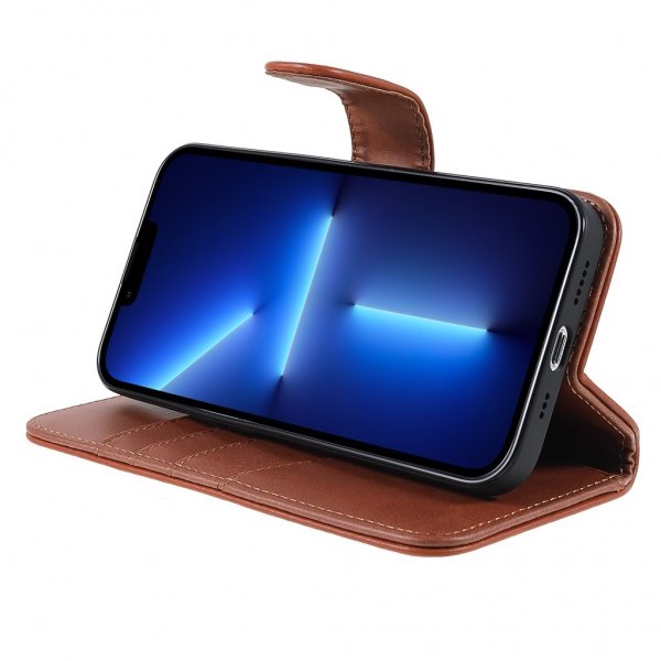 Nordic Covers iPhone 14 Pro Max Fodral Essential Leather Maple Brown