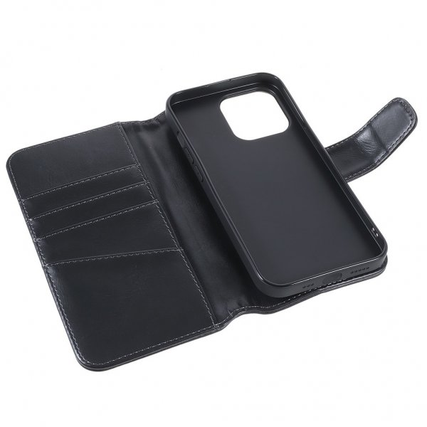 Nordic Covers iPhone 14 Pro Max Fodral Essential Leather Raven Black