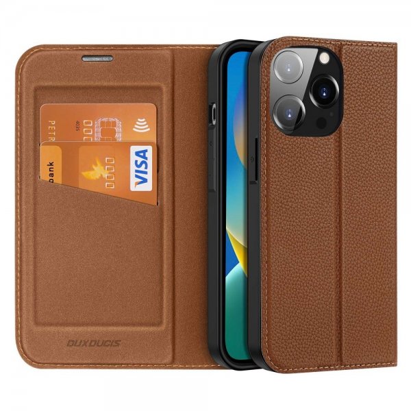 Dux Ducis iPhone 14 Pro Max Fodral Skin X2 Series Brun