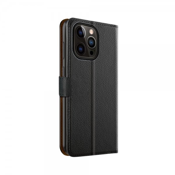 Xqisit iPhone 14 Pro Max Fodral Slim Wallet Selection Svart