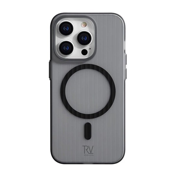 Rvelon iPhone 14 Pro Max Skal Korrugerad MagSafe Grå