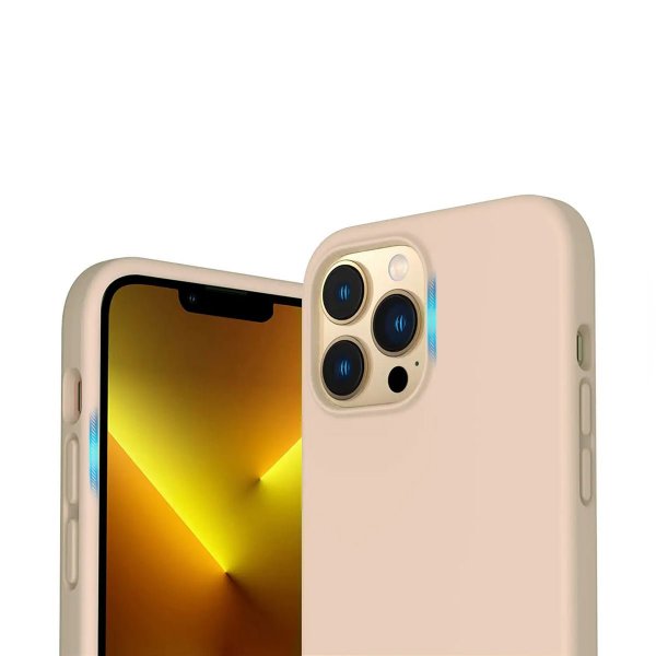 Rvelon iPhone 14 Pro Max Skal Silikon Beige