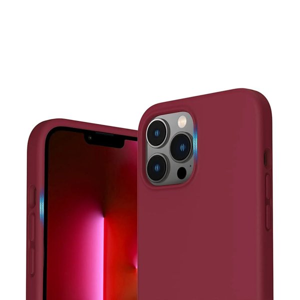 Rvelon iPhone 14 Pro Max Skal Silikon Röd