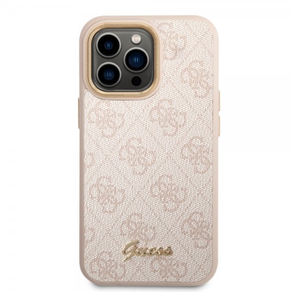 Guess iPhone 14 Pro Max Skal 4G Logo Rosa