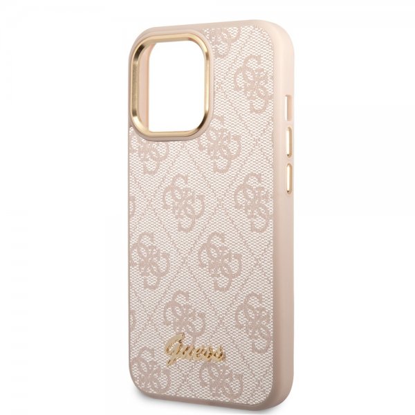 Guess iPhone 14 Pro Max Skal 4G Logo Rosa
