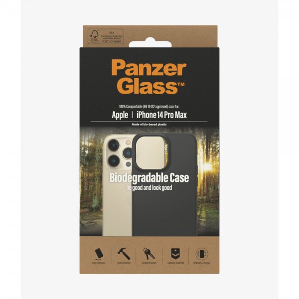 PanzerGlass iPhone 14 Pro Max Skal Biodegradable Case Svart