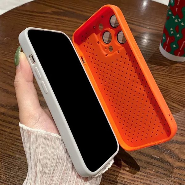iPhone 14 Pro Max Skal Down Jacket Design Orange