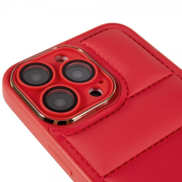 iPhone 14 Pro Max Skal Down Jacket Design Röd