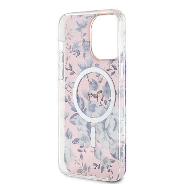 Guess iPhone 14 Pro Max Skal Flower MagSafe Rosa