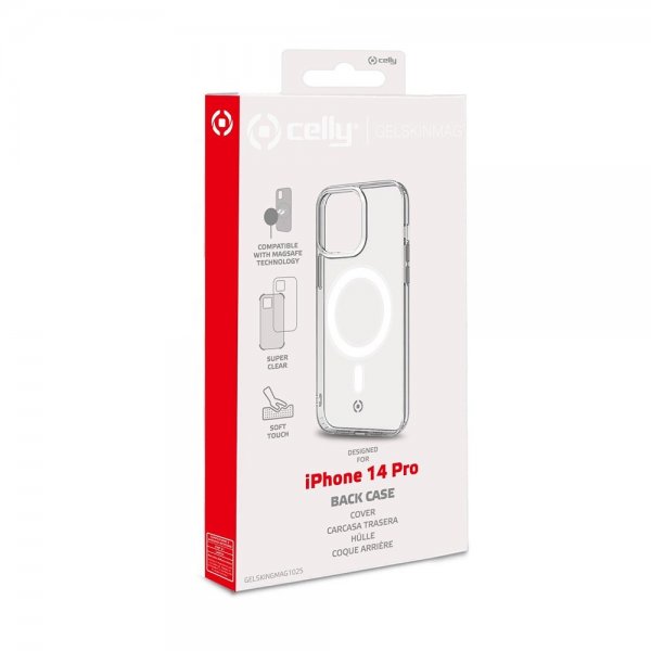 Celly iPhone 14 Pro Max Skal GELSKINMAG MagSafe Transparent