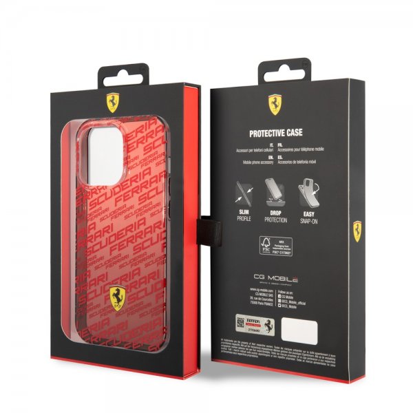 Ferrari iPhone 14 Pro Max Skal Gradient Scuderia Röd