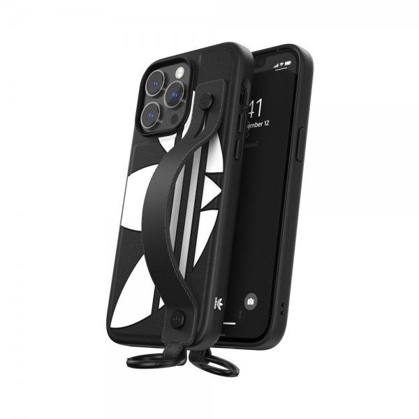 Adidas iPhone 14 Pro Max Skal Handstrap Case Svart Vit