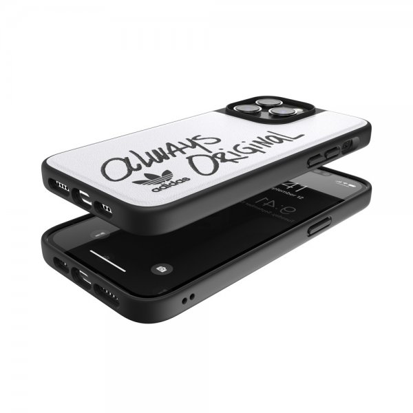 Adidas iPhone 14 Pro Max Skal Inlay Embroidery Case Vit Svart