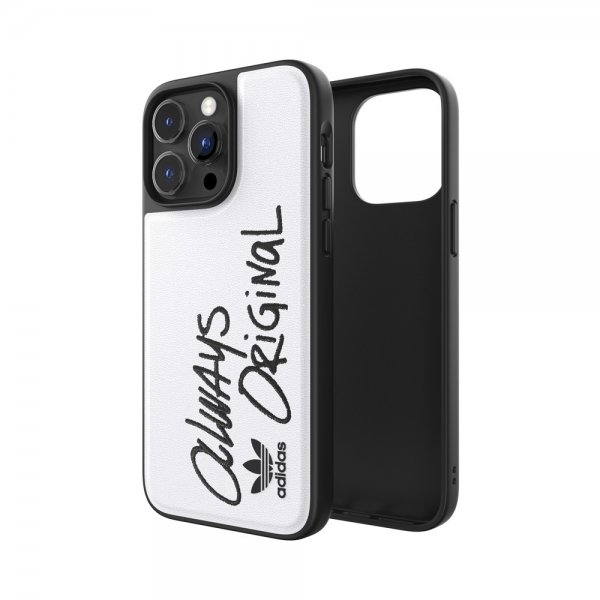 Adidas iPhone 14 Pro Max Skal Inlay Embroidery Case Vit Svart
