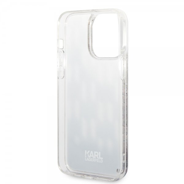 Karl Lagerfeld iPhone 14 Pro Max Skal Liquid Glitter Monogram Svart