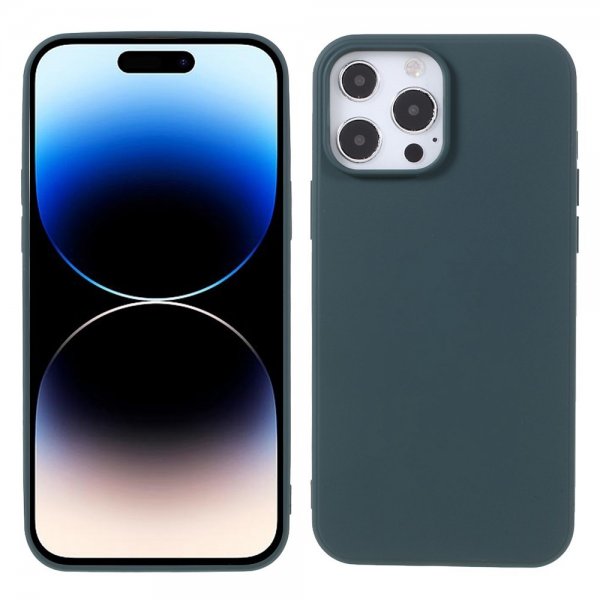 X-Level iPhone 14 Pro Max Skal Liquid Silicone Petrol