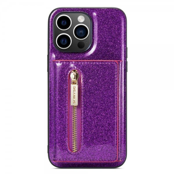Dg.Ming iPhone 14 Pro Max Skal M3 Series Löstagbar Korthållare Lila