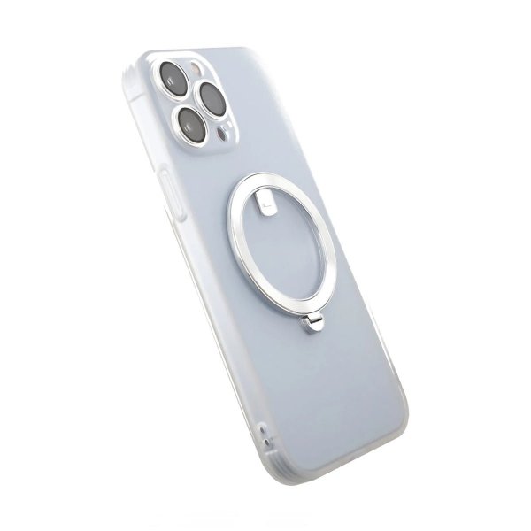 Rvelon iPhone 14 Pro Max Skal Roterbart MagSafe Stativ Vit