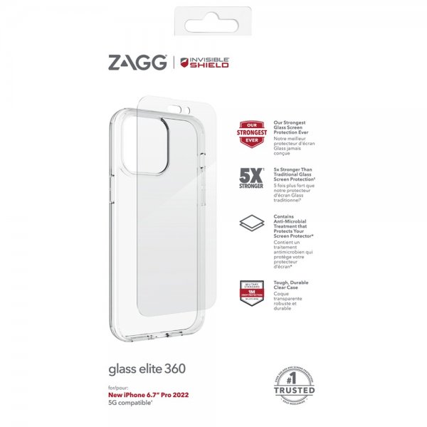 ZAGG InvisibleShield iPhone 14 Pro Max Skal med Skärmskydd Glass Elite 360
