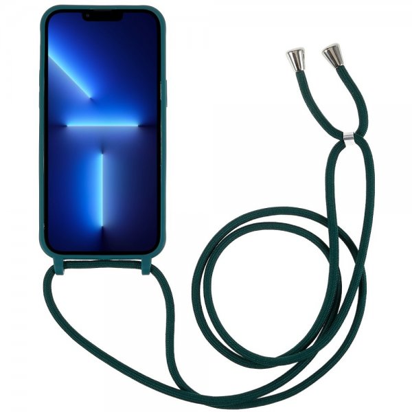 iPhone 14 Pro Max Skal med Strap Grön