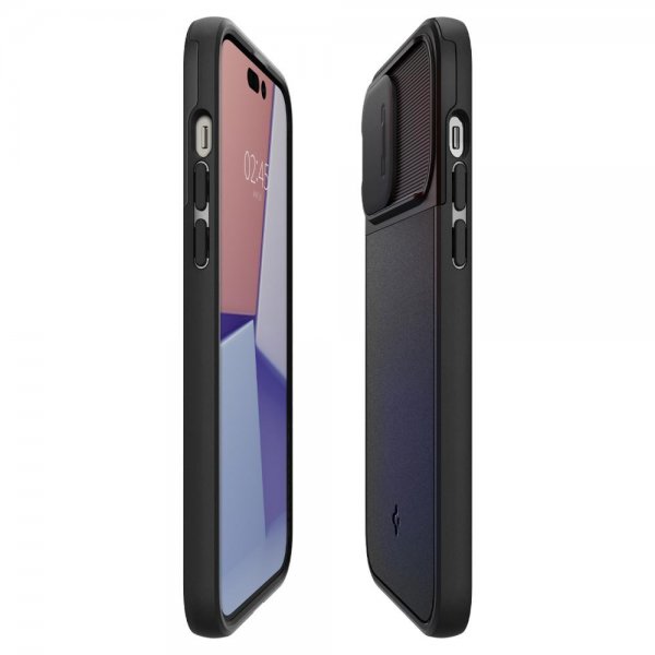 Spigen iPhone 14 Pro Max Skal Optik Armor MagFit Svart