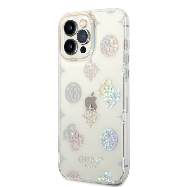 Guess iPhone 14 Pro Max Skal Peony Glitter Vit