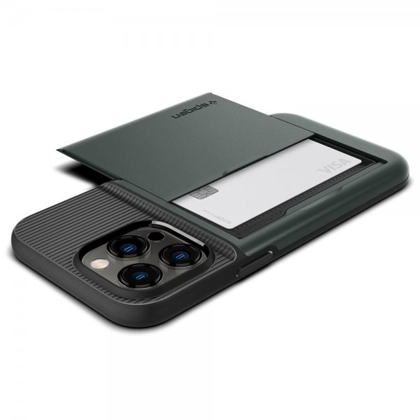 Spigen iPhone 14 Pro Max Skal Slim Armor CS Abyss Green