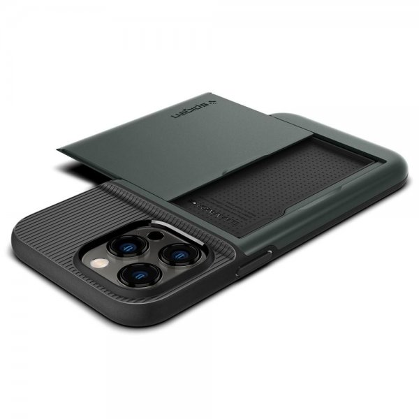 Spigen iPhone 14 Pro Max Skal Slim Armor CS Abyss Green